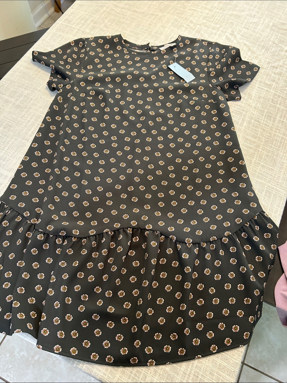 Loft ruffle hem dress